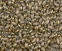 Coral Amber Czech Rizo Seed  Beads - 8 Grams