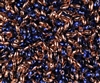Sapphire Capri Gold Czech Rizo Seed  Beads - 8 Grams