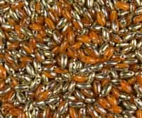 Hyacinth Opal Amber Czech Rizo Seed  Beads - 8 Grams