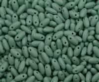 Jade Matted Czech Rizo Seed  Beads - 8 Grams