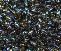 Black Diamond AB Czech Rizo Seed  Beads - 8 Grams