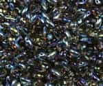 Black Diamond AB Czech Rizo Seed  Beads - 8 Grams