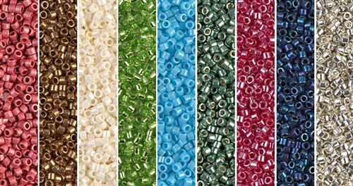 Stacked Crescent Monday - Exclusive Mix of Miyuki Delica Seed Beads