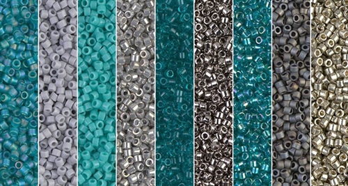 Tropical Teal Monday - Exclusive Mix of Miyuki Delica Seed Beads