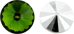 [ 7-1-B-T ] Matubo 14mm Rovoli - RV014OLVVIT Olivine - Vitral - 1 Rivoli
