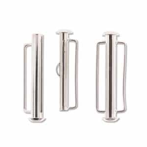 Silver Plated Brass Slide Bar 31.5mm Clasp