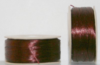 Size B Nymo Burgundy Bobbin