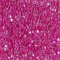 Miyuki Square 1.8MM Beads SBS0209 ICL Clear/Fuchsia