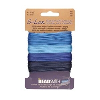 S-Lon Bead Cord Mix - Blue Mix