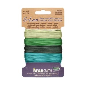[ 2-1-F-T ] S-Lon Bead Cord Mix - Evergreen Mix