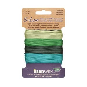 S-Lon Bead Cord Mix - Evergreen Mix