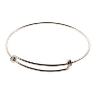 Sterling Silver 8 Inch Oval Bangle 1.65mm - Sold Individually