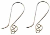 SSF22MMFCJR - Sterling Silverfilled 22mm Fishhook Earwires with 3.5mm Closed Jump Ring - 1 Pair