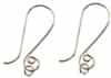 SSF22MMFCJR - Sterling Silverfilled 22mm Fishhook Earwires with 3.5mm Closed Jump Ring - 1 Pair