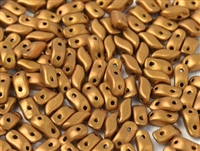 StormDuo-00030-01740 - 3x7mm StormDuo Beads - Brass Gold - 25 Count