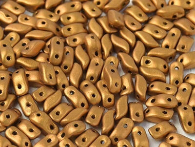 StormDuo-00030-01740 - 3x7mm StormDuo Beads - Brass Gold - 25 Count