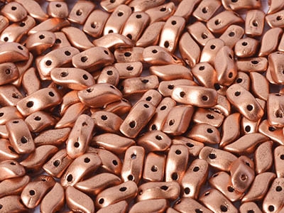 StormDuo-00030-01770 - 3x7mm StormDuo Beads - Vintage Copper - 25 Count