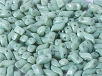 StormDuo-03000-14459 - 3x7mm StormDuo Beads - Chalk White Teal Luster - 25 Count