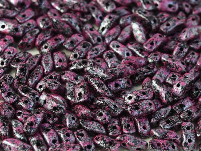 StormDuo-23980-45708 - 3x7mm StormDuo Beads - Tweedy Pink - 25 Count