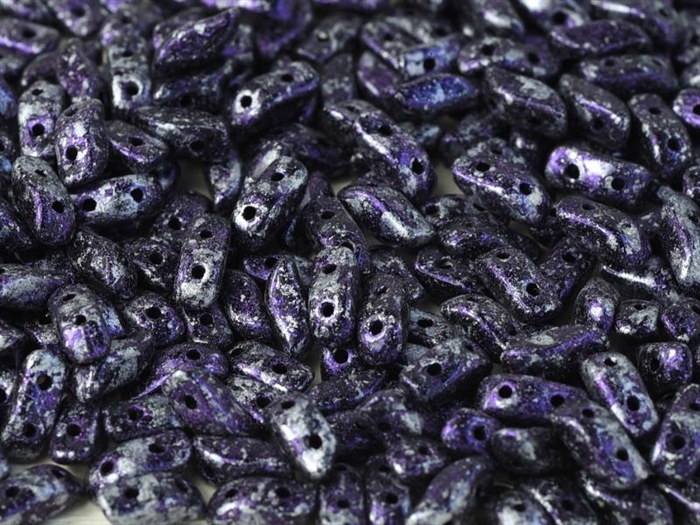 StormDuo-23980-45710 - 3x7mm StormDuo Beads - Tweedy Violet - 25 Count