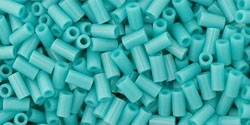 Toho Bugle Beads #1 3mm : TB01-55 - Opauqe Turquoise - 10 Grams