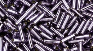 Toho Bugle Beads #2 6mm : TB02-39 - Silver-Lined Tanzanite - 10 Grams