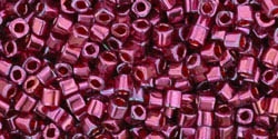 [ 1-1-F-2 ] TC01-332 - Toho 1.5mm Cube - Gold-Lustered Raspberry - 5 Grams