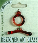 Designer Art Glass Toggle - 26-29mm Garnet