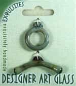 Designer Art Glass Toggle - 26-29mm Olivine