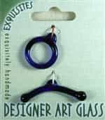 Designer Art Glass Toggle - 26-29mm Sapphire