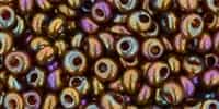 Toho 3mm Magatama Beads - TM3-459 Gold Lustered Dark Topaz - 5 Grams