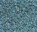 Toho 3mm Magatama Beads - TM3-995 Gold-Lined Rainbow Aqua - 5 Grams