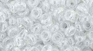 TN06-101 - TOHO - Demi Round 6/0 4mm Tube 2.5" : Transparent-Lustered Crystal - Approx 7-8 Grams