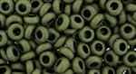 TN06-617 - TOHO - Demi Round 6/0 4mm Tube 2.5" : Matte-Color Dk Olive - Approx 7-8 Grams