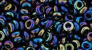 TN06-86 - TOHO - Demi Round 6/0 4mm Tube 2.5" : Metallic Rainbow Iris - Approx 7-8 Grams