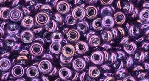 TN08-205 - 8/0 Toho Demi Round 3mm : Gold-Lustered Dark Amethyst - Approx 7.4 Grams