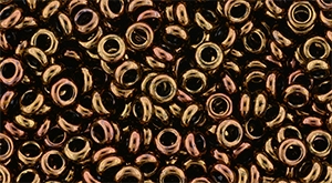 TN08-501 - TOHO - Demi Round 8/0 3mm Tube 2.5" : Higher-Metallic Cinnamon Bronze - Approx 7.4 Grams