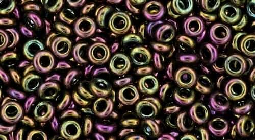 TN08-509 - 8/0 Toho Demi Round 3mm : Higher-Metallic Purple/Green Iris - Approx 7.4 Grams