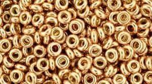 TN08-PF551 - TOHO - Demi Round 8/0 3mm Tube 2.5" : PermaFinish - Galvanized Rose Gold - Approx 7.4 Grams