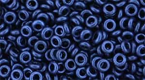 TN08-Y613 - TOHO - Demi Round 8/0 3mm Tube 2.5" : HYBRID Metallic Suede - Blue - Approx 7.4 Grams