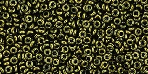 TN11-422 - 11/0 Toho Demi Round 2.2mm : Gold-Lustered Dark Chocolate Bronze - Approx 7.8 Grams