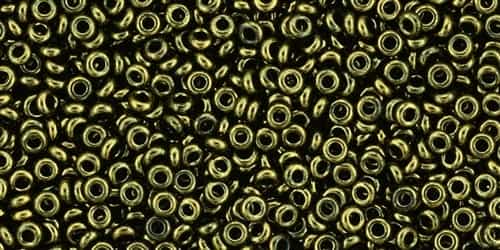 TN11-422 - 11/0 Toho Demi Round 2.2mm : Gold-Lustered Dark Chocolate Bronze - Approx 7.8 Grams