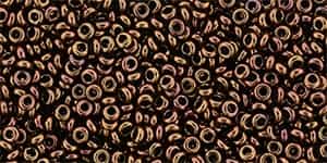 TN11-501 - TOHO - Demi Round 11/0 2.2mm Tube 2.5" : Higher Metallic Cinnamon - Approx 7.8 Grams