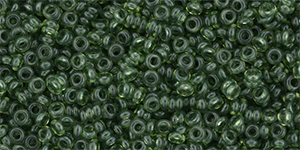 TN11-YPS0064 - 11/0 Toho Demi Round 2.2mm Tube 2.5" : HYBRID ColorTrends: Transparent - Green Flash - Approx 7.8 Grams