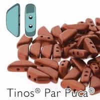 Tinos par Puca : TNS410-00030-01750 - Bronze Red Matte - 25 Beads