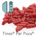 Tinos par Puca : TNS410-02010-25010 - Pastel Dark Coral - 25 Beads