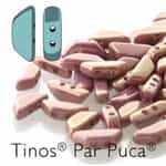 Tinos par Puca : TNS410-03000-14496 - Opaque Mix Violet/Gold Luster - 25 Beads