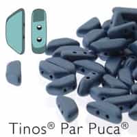 Tinos par Puca : TNS410-23980-79031 - Metallic MatteBlue - 25 Beads