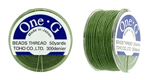 TOG-12 - Toho One-G Beading Thread : Green - 50 Yards