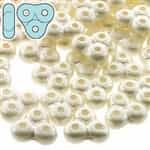 TRT-25110 - Trinity Beads 6x6mm - Pastel Light Cream/Off White - 25 Count